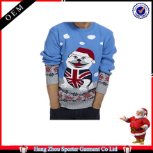 16FZCS29 jacquard christmas jumpers christmas sweater wholesaler